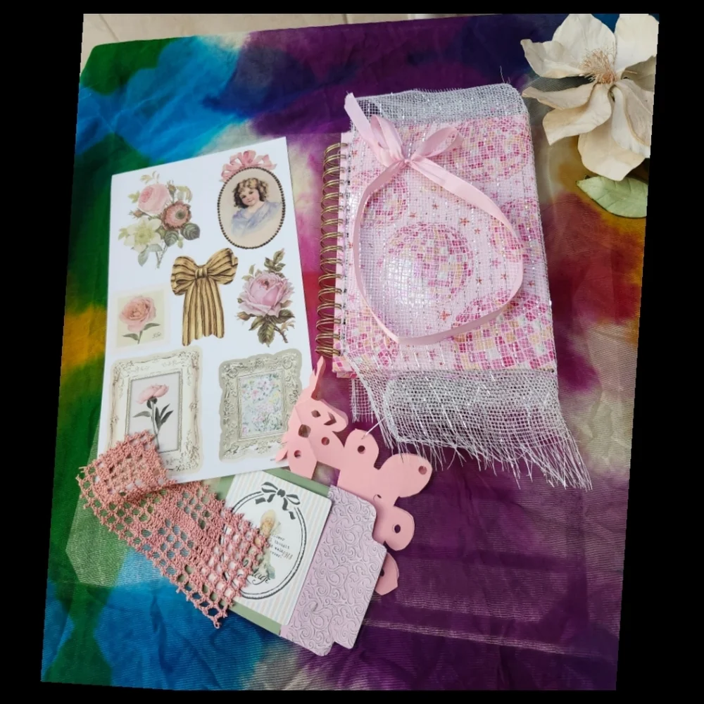 Cottagecore Floral Junk Journal Starter Kit Bundle 50+ Pieces Ephemera Stickers